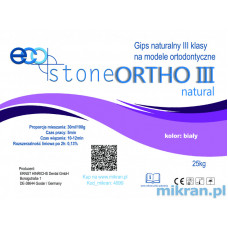 Gips  III kl. EcoStone Ortho Natural biały 25 kg 