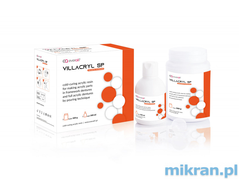 Villacryl SP 500g/300ml + Gips IV kl.kremowy 3 kg pachnący wanilią + kieliszek z tworzywa