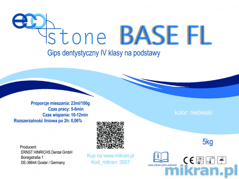 Gips IV kl.Eco Stone Base FL na podstawy 5 kg Ciemno niebieski