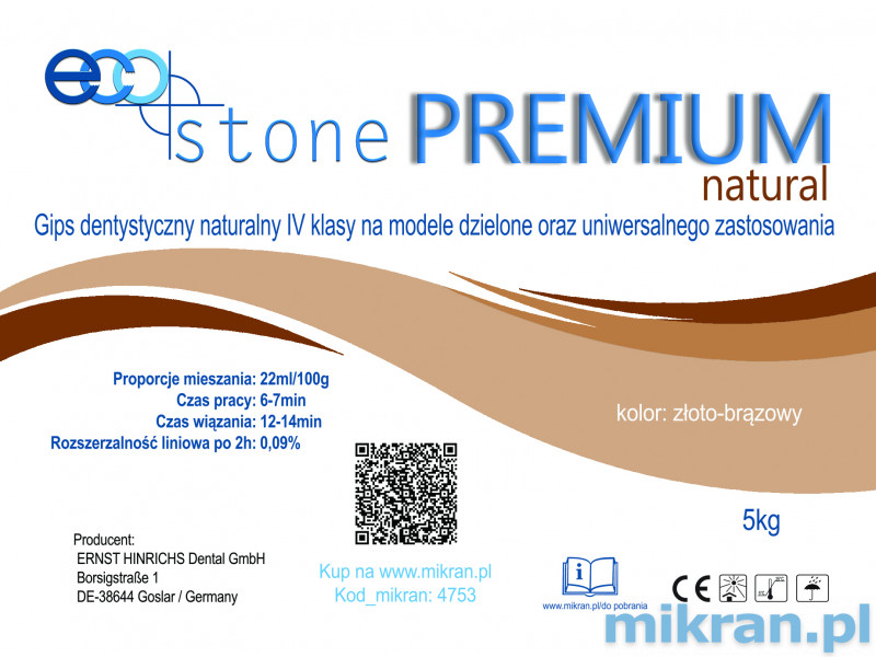 Gips IV kl.Eco Stone Natural Premium 5 kg złoto-brązowy
