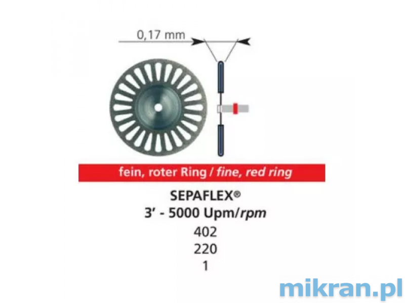 Separator diamentowy SEPAFLEX 0,17mm